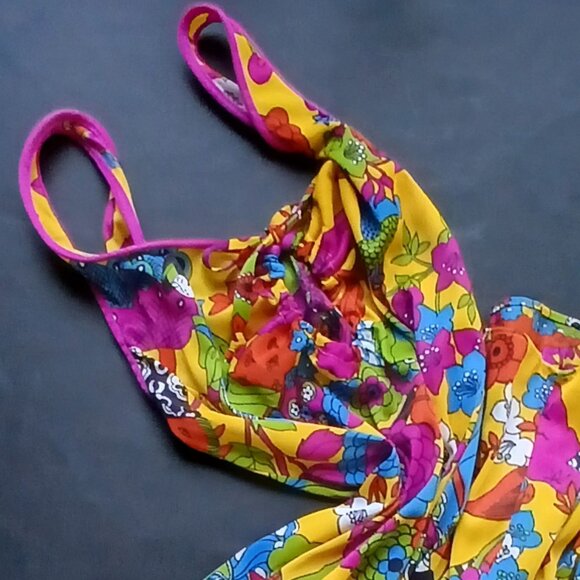 Stunning VTG Nighty 1960-70s Lingerie D'Amor by Molyclaire Size S Silky Oriental - Picture 13 of 16